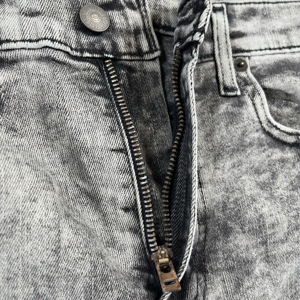Levis 502 HI-BALL Mens Dark Gray Acid Wash Jeans 32x31 Cotton Blend Stretchy NWT - Picture 3 of 15